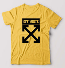 Load image into Gallery viewer, Off White T-Shirt for Men-Golden yellow-Ektarfa.online
