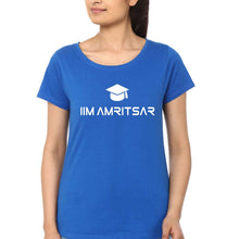 Load image into Gallery viewer, IIM Amritsar T-Shirt for Women-XS(32 Inches)-Royal Blue-Ektarfa.online
