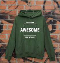 Load image into Gallery viewer, Born to be awsome Stay Strong Unisex Hoodie for Men/Women-S(40 Inches)-Dark Green-Ektarfa.online
