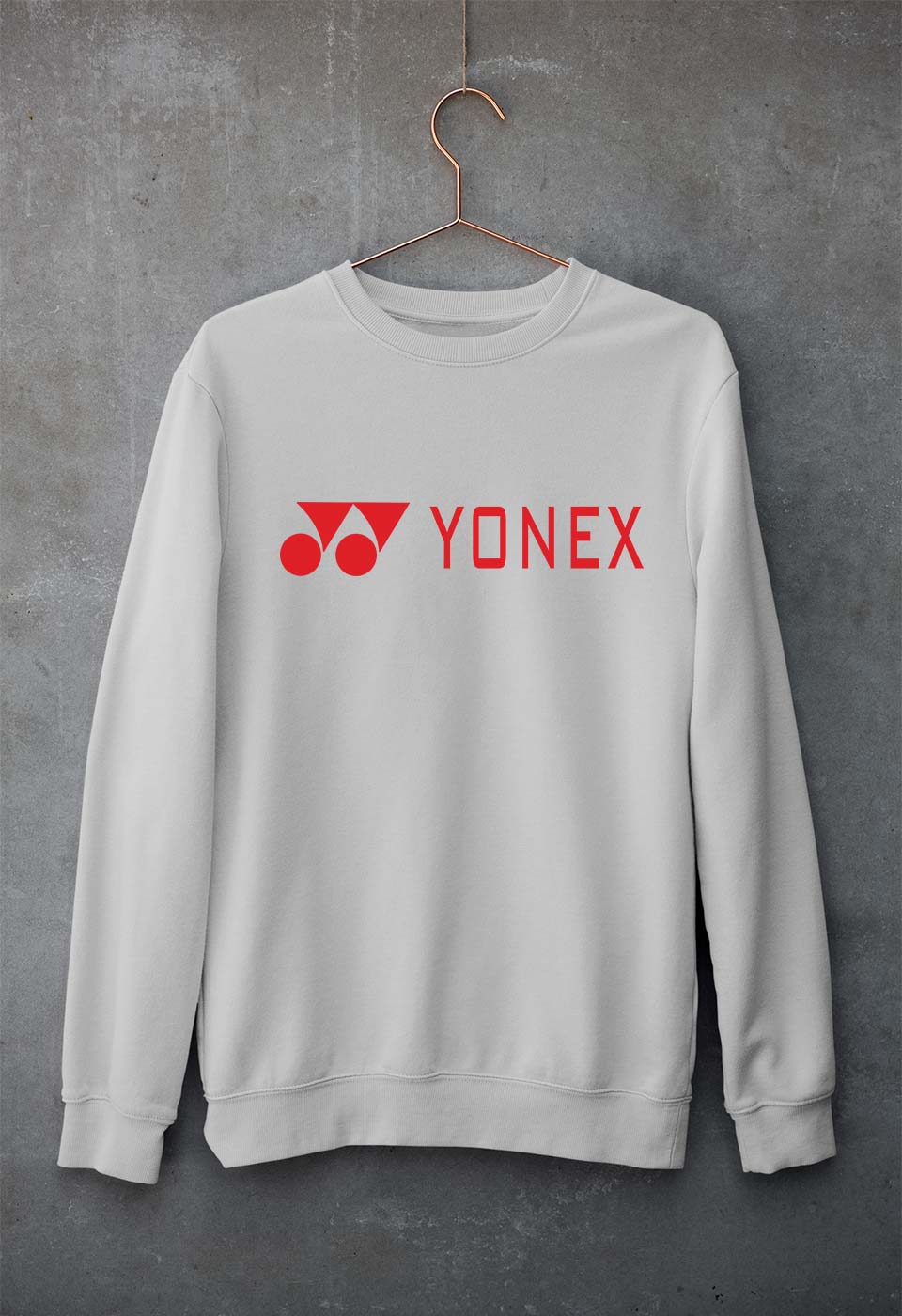 Yonex Unisex Sweatshirt for Men/Women-Grey Melange-Ektarfa.online