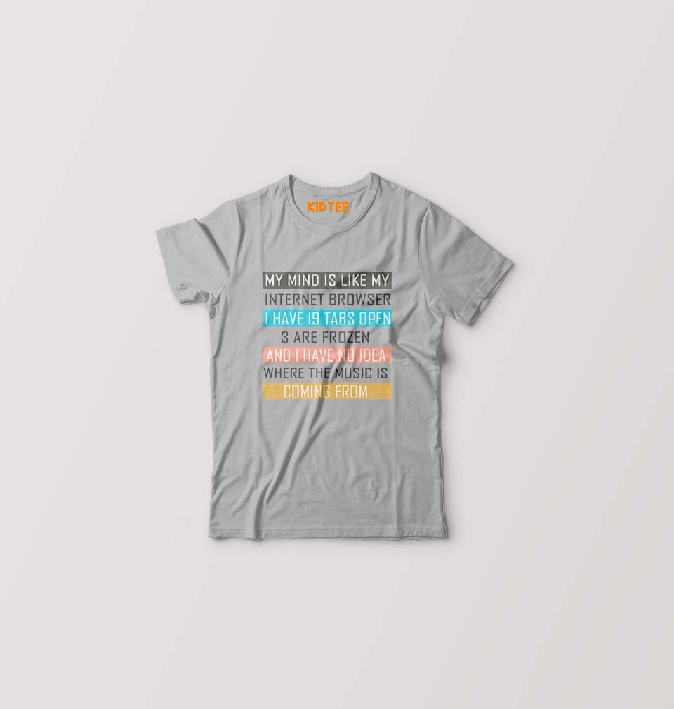 Internet Kids T-Shirt for Boy/Girl-Grey-Ektarfa.online