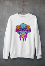 Load image into Gallery viewer, Trippy Psychedelic Skull Unisex Sweatshirt for Men/Women-White-Ektarfa.online
