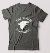 Load image into Gallery viewer, GOT Game Of Thrones North Remembers T-Shirt for Men-S(38 Inches)-Charcoal-Ektarfa.online
