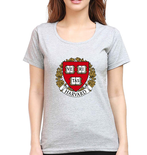 Harvard University T-Shirt for Women-Grey Melange-Ektarfa.online