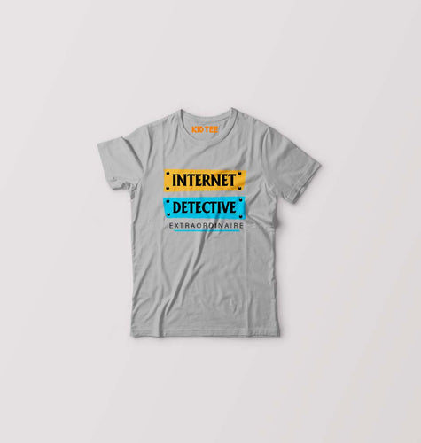 Internet Kids T-Shirt for Boy/Girl-Grey-Ektarfa.online