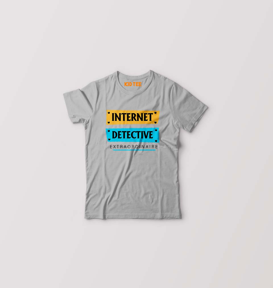 Internet Kids T-Shirt for Boy/Girl-Grey-Ektarfa.online