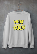 Load image into Gallery viewer, What The Fuck Unisex Sweatshirt for Men/Women-S(40 Inches)-Grey Melange-Ektarfa.online
