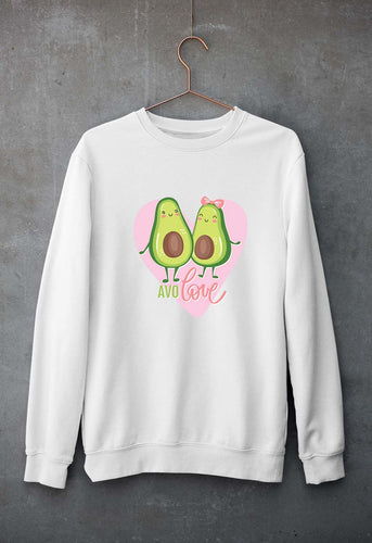 Avocado Love Unisex Sweatshirt for Men/Women-White-Ektarfa.online