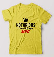 Load image into Gallery viewer, Conor McGregor UFC T-Shirt for Men-S(38 Inches)-Yellow-Ektarfa.online
