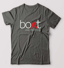 Load image into Gallery viewer, Boat T-Shirt for Men-S(38 Inches)-Charcoal-Ektarfa.online
