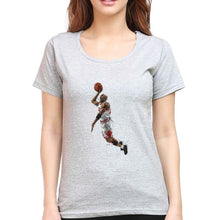 Load image into Gallery viewer, Michael Jordan T-Shirt for Women-Grey Melange-Ektarfa.online

