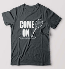 Load image into Gallery viewer, Tennis T-Shirt for Men-S(38 Inches)-Steel grey-Ektarfa.online
