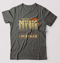 Load image into Gallery viewer, Music T-Shirt for Men-S(38 Inches)-Charcoal-Ektarfa.online
