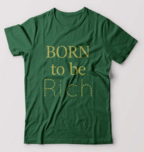Load image into Gallery viewer, Born To be Rich T-Shirt for Men-Dark Green-Ektarfa.online
