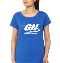 Load image into Gallery viewer, optimum nutrition (ON) T-Shirt for Women-Royal Blue-Ektarfa.online
