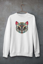 Load image into Gallery viewer, Psychedelic Cat Unisex Sweatshirt for Men/Women-White-Ektarfa.online
