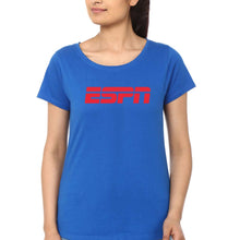 Load image into Gallery viewer, ESPN T-Shirt for Women-XS(32 Inches)-Royal Blue-Ektarfa.online
