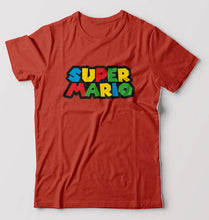 Load image into Gallery viewer, Super Mario T-Shirt for Men-S(38 Inches)-Brick Red-Ektarfa.online
