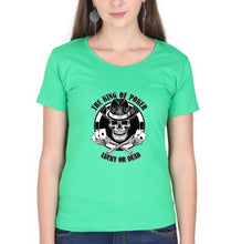 Load image into Gallery viewer, Poker T-Shirt for Women-XS(32 Inches)-flag green-Ektarfa.online
