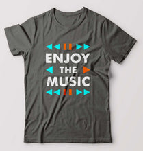 Load image into Gallery viewer, Music T-Shirt for Men-S(38 Inches)-Charcoal-Ektarfa.online
