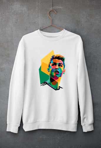 Cristiano Ronaldo CR7 Unisex Sweatshirt for Men/Women-White-Ektarfa.online
