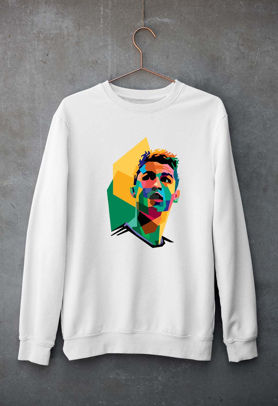 Cristiano Ronaldo CR7 Unisex Sweatshirt for Men/Women-White-Ektarfa.online