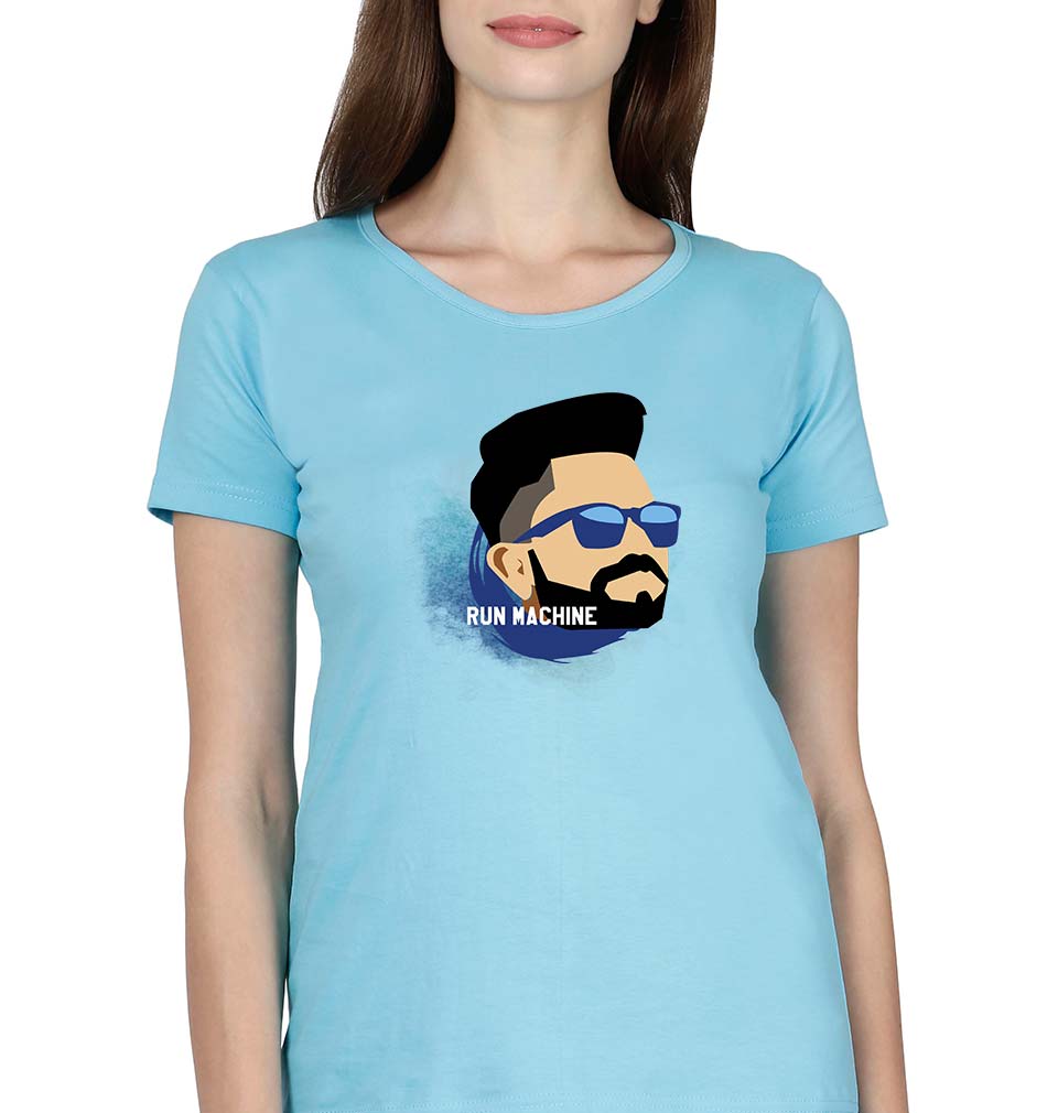 Virat Kohli T-Shirt for Women-XS(32 Inches)-SkyBlue-Ektarfa.online