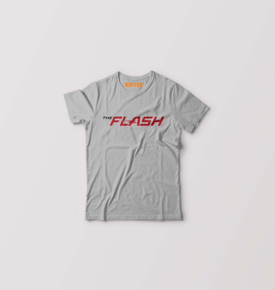 Flash Superhero Kids T-Shirt for Boy/Girl-Grey-Ektarfa.online