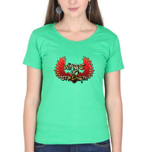 Load image into Gallery viewer, Wings of Strength T-Shirt for Women-XS(32 Inches)-flag green-Ektarfa.online

