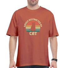 Load image into Gallery viewer, Cat Oversized T-Shirt for Men-Coral-Ektarfa.online
