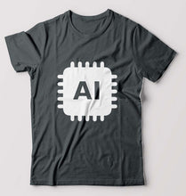 Load image into Gallery viewer, Artificial intelligence (AI) T-Shirt for Men-Steel grey-Ektarfa.online
