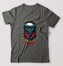 Load image into Gallery viewer, Owl Music T-Shirt for Men-S(38 Inches)-Carcoal-Ektarfa.online
