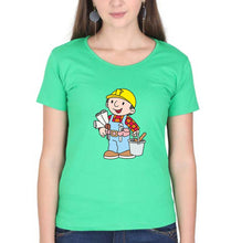 Load image into Gallery viewer, Bob the Builder T-Shirt for Women-XS(32 Inches)-flag green-Ektarfa.online
