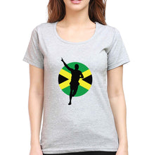 Load image into Gallery viewer, Usain Bolt T-Shirt for Women-Grey Melange-Ektarfa.online
