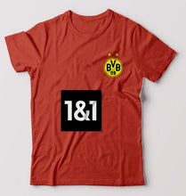 Load image into Gallery viewer, Borussia Dortmund 2021-22 T-Shirt for Men-S(38 Inches)-Brick Red-Ektarfa.online
