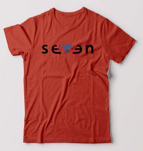 Load image into Gallery viewer, Seven MS Dhoni T-Shirt for Men-Brick Red-Ektarfa.online

