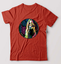 Load image into Gallery viewer, Janis Joplin T-Shirt for Men-Brick Red-Ektarfa.online
