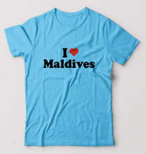 Load image into Gallery viewer, I Love Maldives T-Shirt for Men-Light Blue-Ektarfa.online

