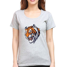Load image into Gallery viewer, Tiger T-Shirt for Women-Grey Melange-Ektarfa.online
