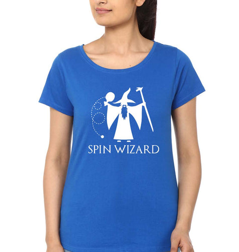 Table Tennis (TT) Wizard T-Shirt for Women-XS(32 Inches)-Royal Blue-Ektarfa.online