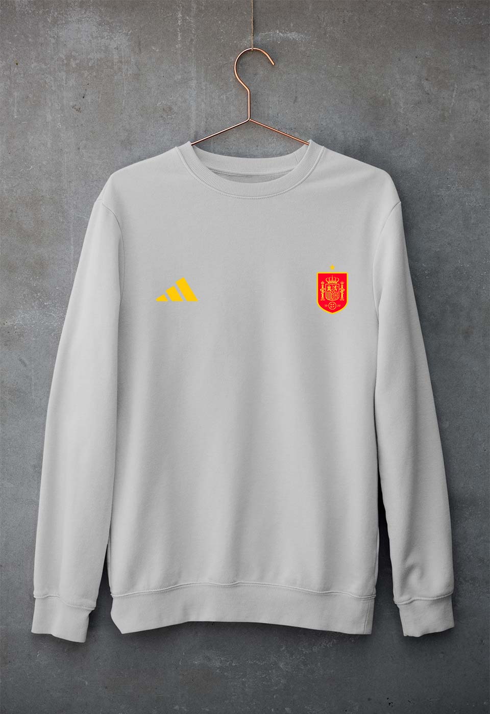 Spain Football Unisex Sweatshirt for Men/Women-Grey Melange-Ektarfa.online