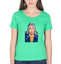 Load image into Gallery viewer, Billie Eilish T-Shirt for Women-XS(32 Inches)-flag green-Ektarfa.online
