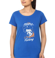Load image into Gallery viewer, Fishing T-Shirt for Women-Royal Blue-Ektarfa.online
