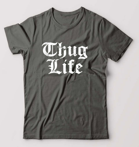 Thug Life 2Pac T-Shirt for Men-Charcoal-Ektarfa.online