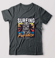 Load image into Gallery viewer, Surfing California Wild T-Shirt for Men-S(38 Inches)-Steel Grey-Ektarfa.online
