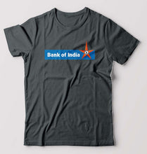 Load image into Gallery viewer, Bank of India T-Shirt for Men-S(38 Inches)-Steel grey-Ektarfa.online
