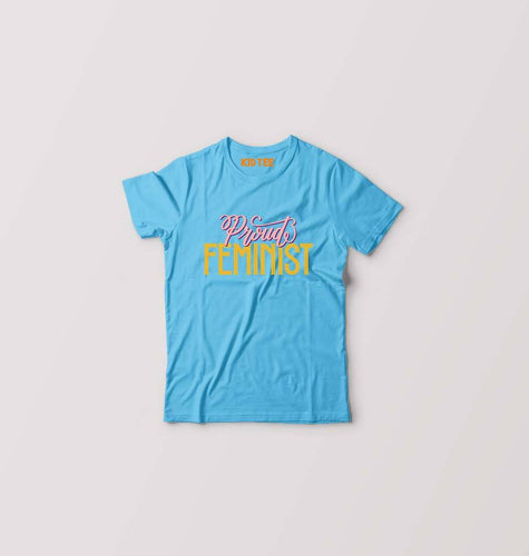 Feminist Kids T-Shirt for Boy/Girl-Light Blue-Ektarfa.online