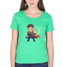 Load image into Gallery viewer, Doctor Strange Superhero T-Shirt for Women-XS(32 Inches)-flag green-Ektarfa.online
