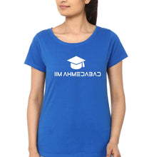 Load image into Gallery viewer, IIM A Ahmedabad T-Shirt for Women-XS(32 Inches)-Royal Blue-Ektarfa.online
