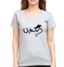 Load image into Gallery viewer, Horse Riding T-Shirt for Women-Grey Melange-Ektarfa.online

